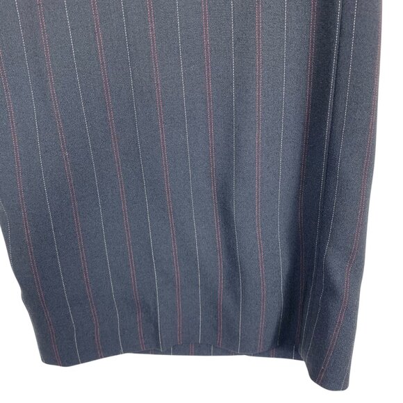 wool blend 2 piece set pinstripe womens suit blazer sz12 pants SZ 8 LOUBEN - Picture 9 of 16